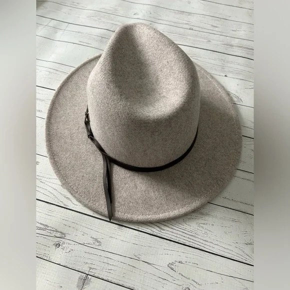 Taupe/Gray Felt Hat - Picture 4 of 6